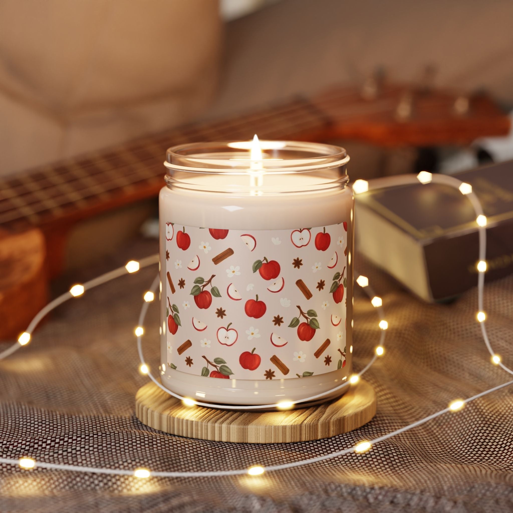 Apple Comfort Soy Candle — 9oz Scented Jar (Cozy Fall & Holiday Home Fragrance)
