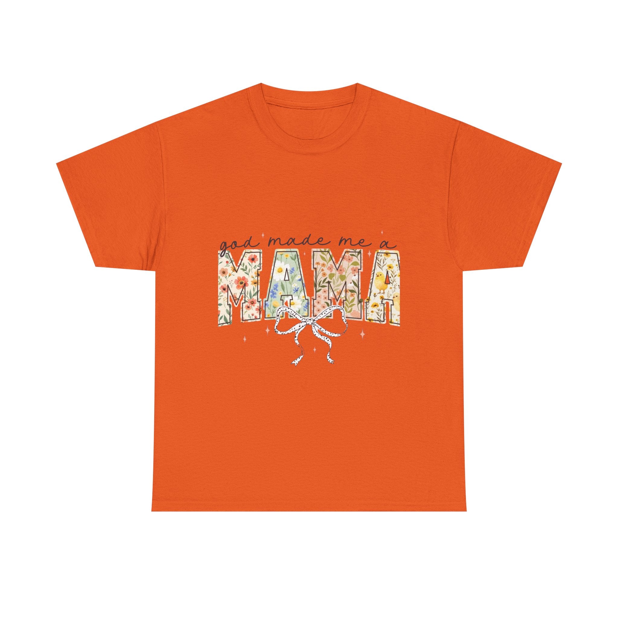 Mama Floral Tee — "God Made Me a Mama" Mother's Day Pregnancy Announcement Shirt
