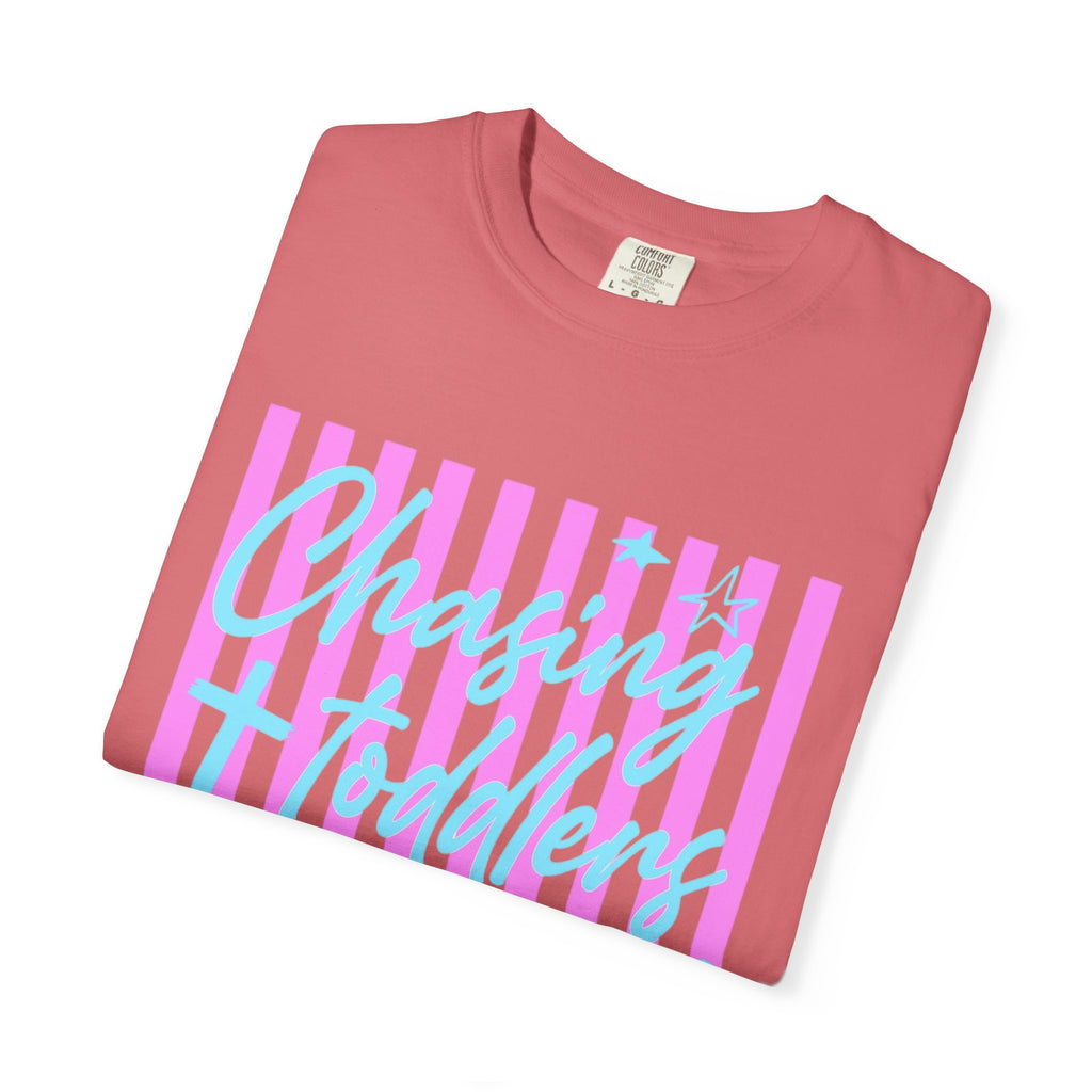Chasing toddlers and Jesus Shirt