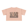 Mama Crop Tee — Leopard & Stripes Graphic Women’s Crop Top