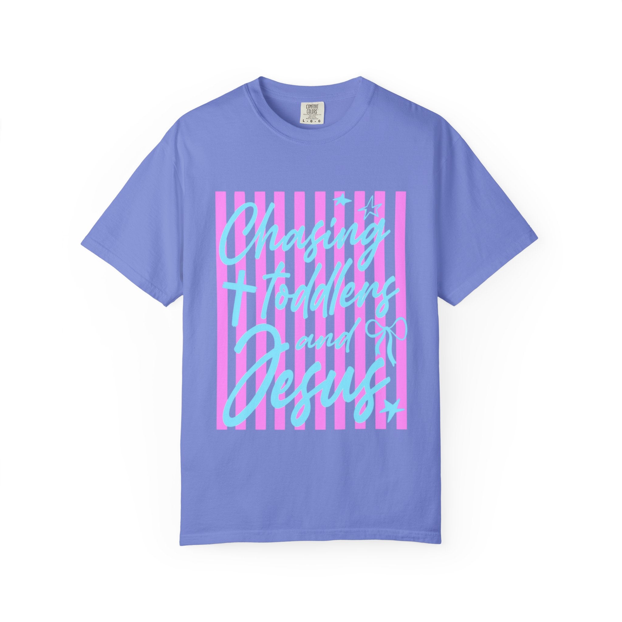 Chasing toddlers and Jesus Shirt