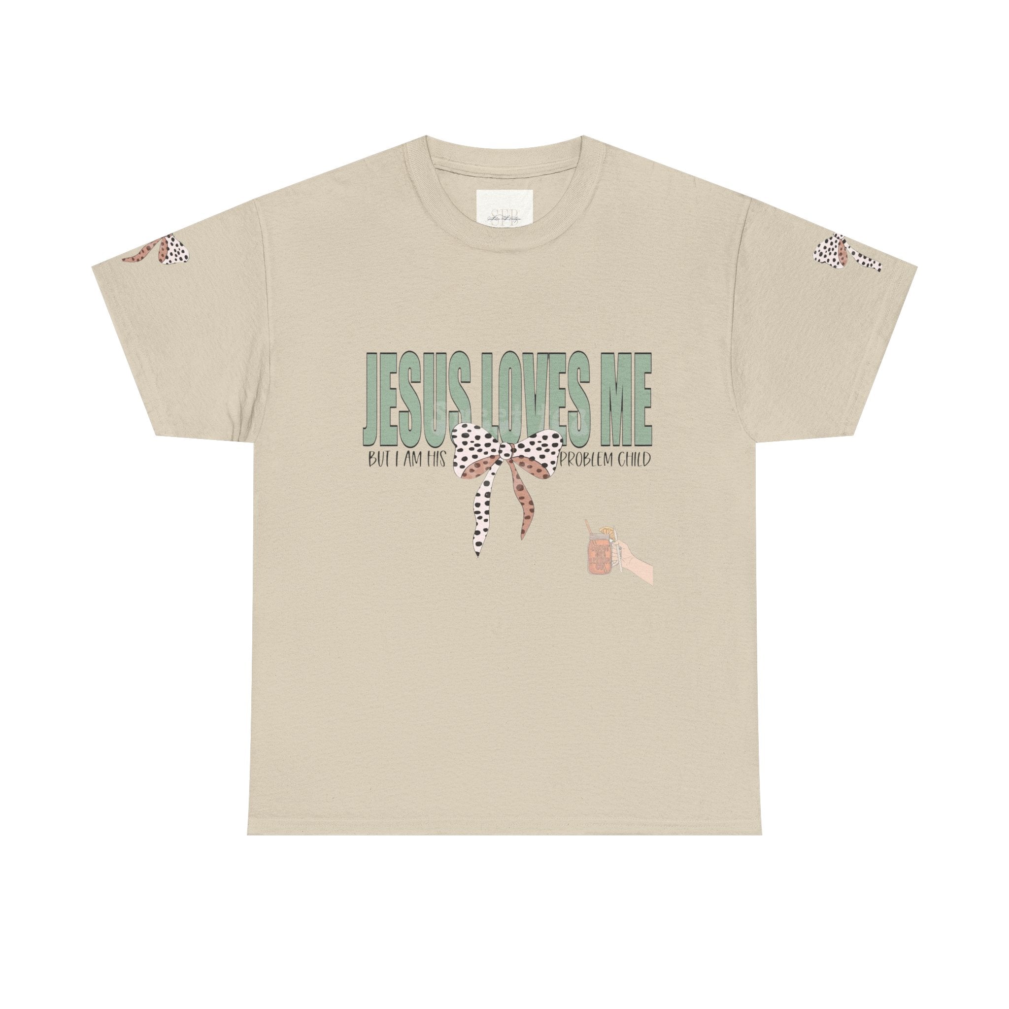Jesus Loves Me Leopard Bow Tee