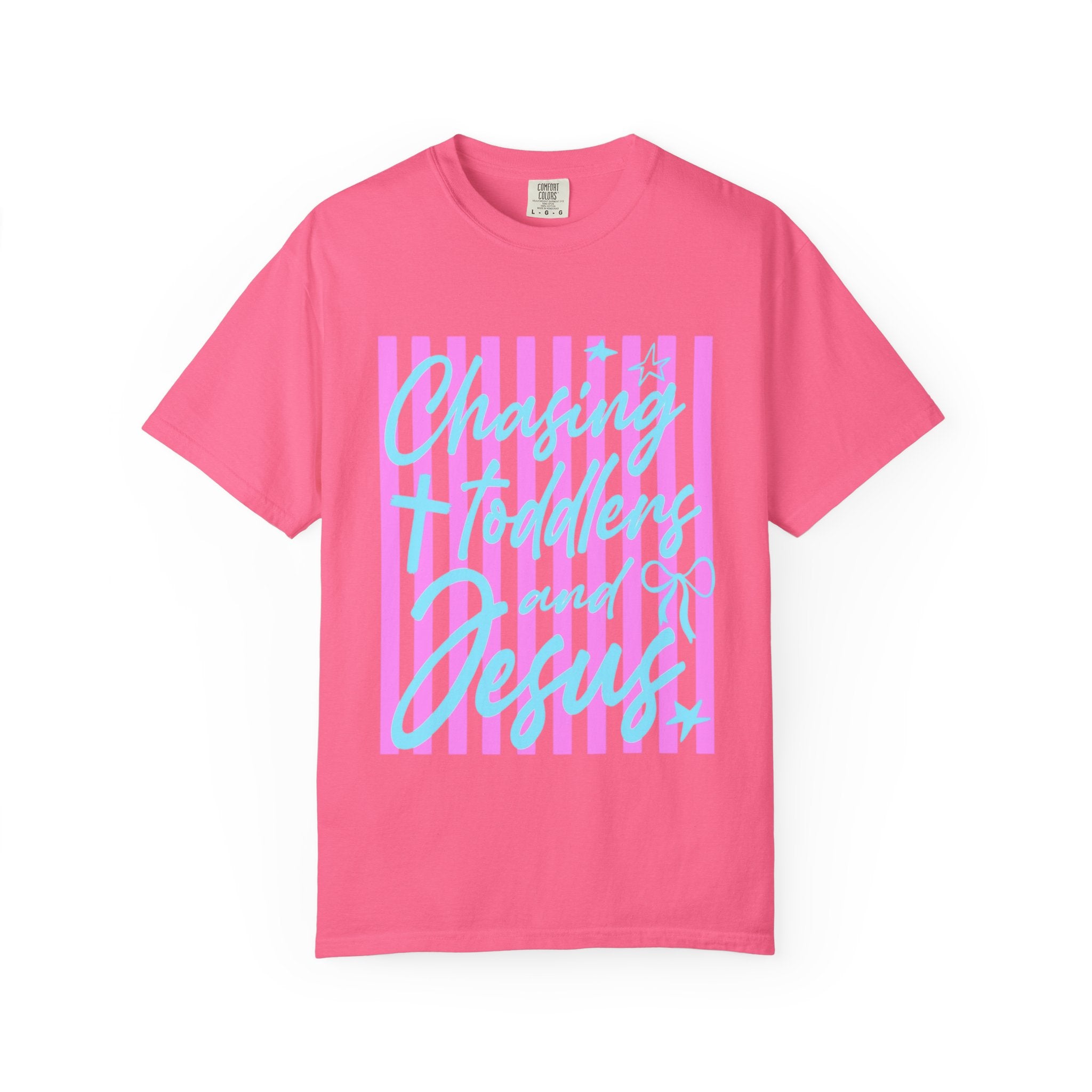 Chasing toddlers and Jesus Shirt