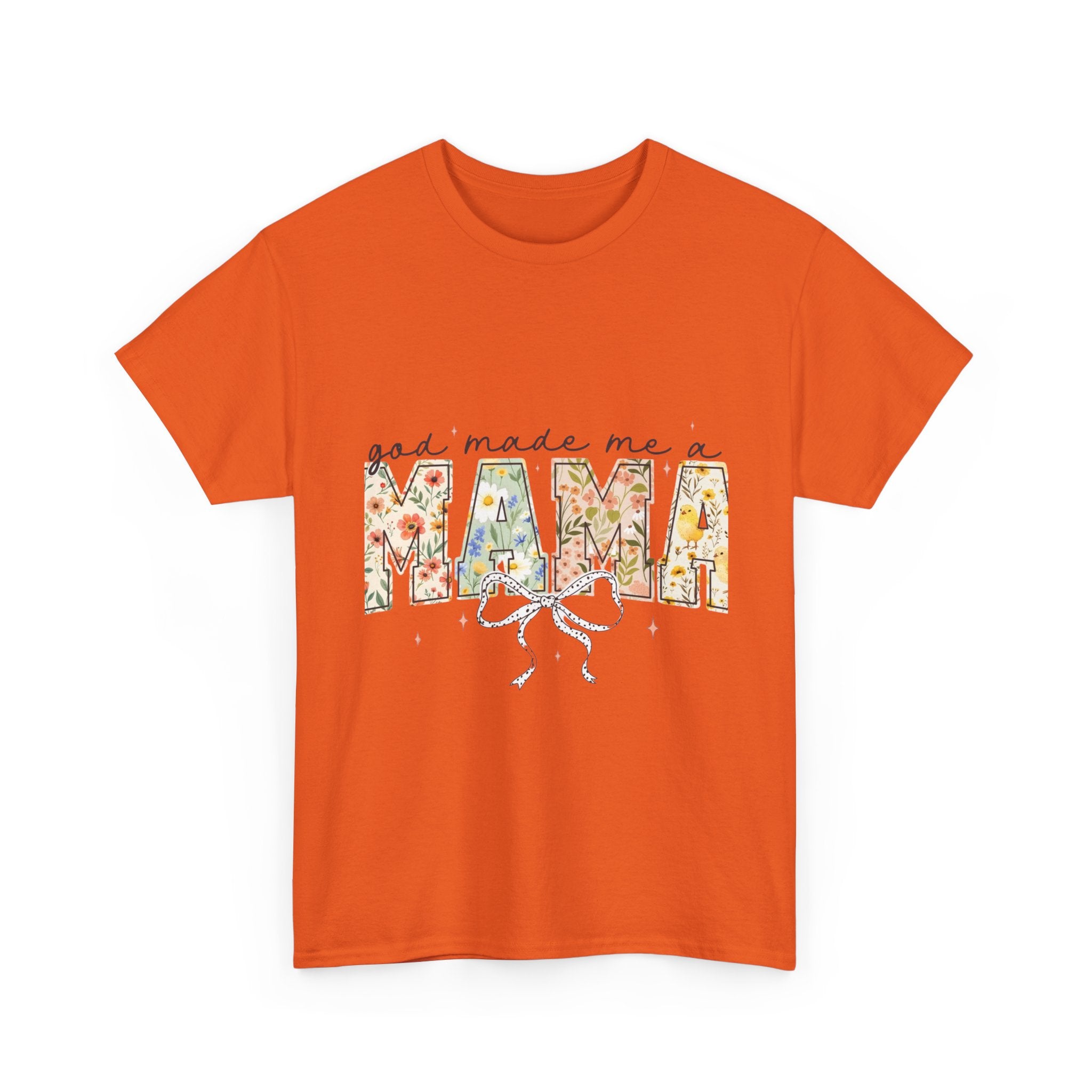 Mama Floral Tee — "God Made Me a Mama" Mother's Day Pregnancy Announcement Shirt