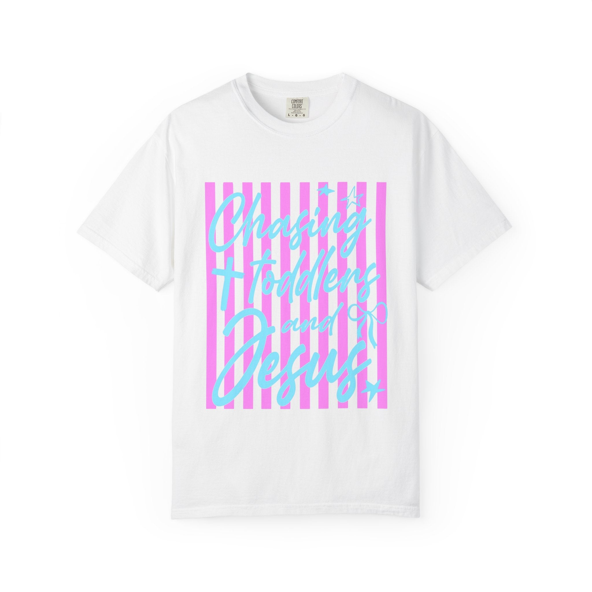 Chasing toddlers and Jesus Shirt