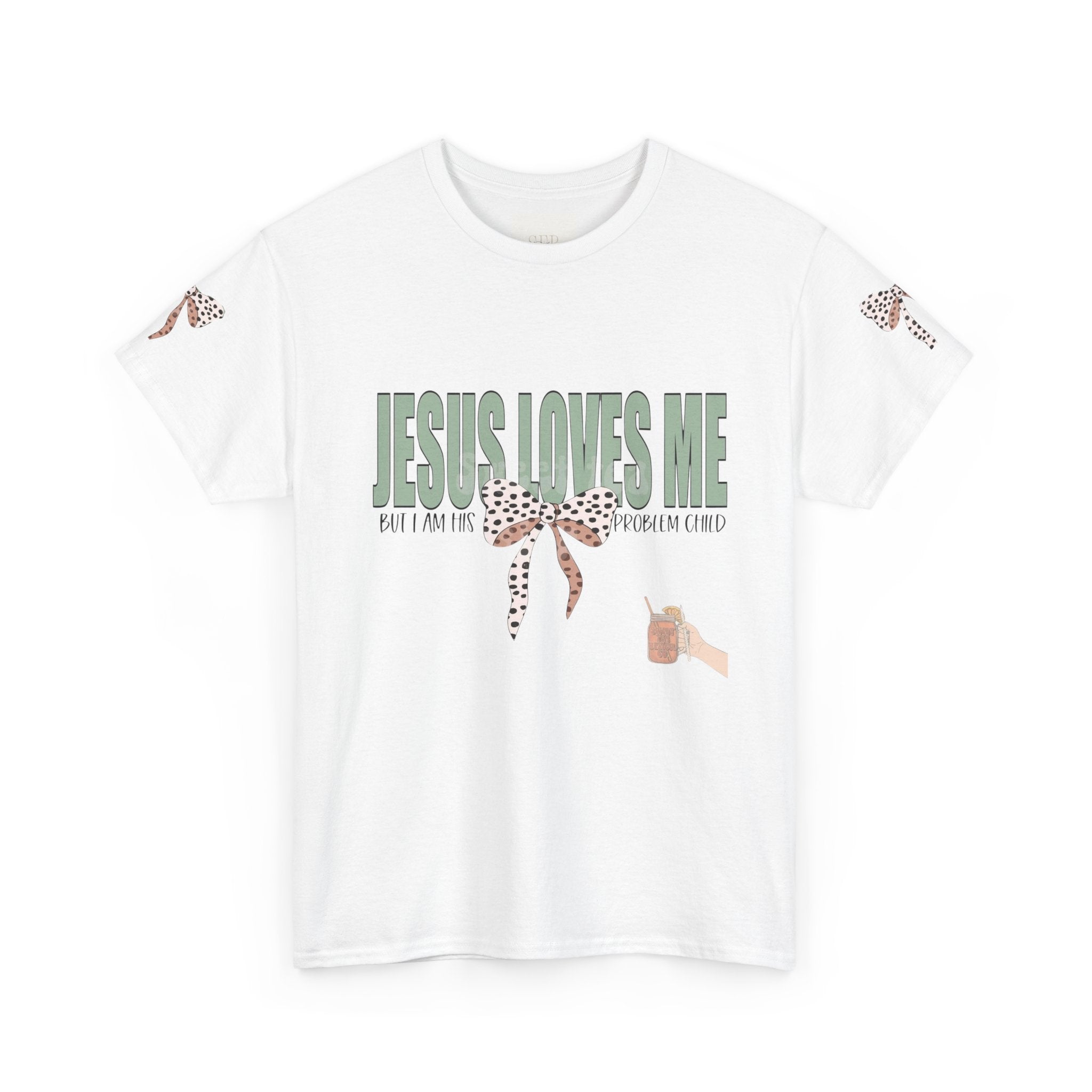 Jesus Loves Me Leopard Bow Tee