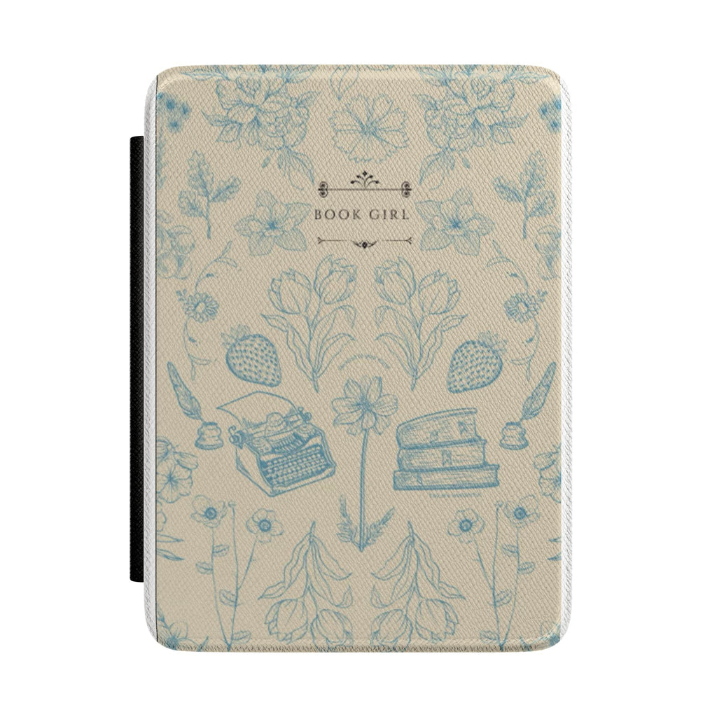 Kindle Case - "Book Girl" Floral Vintage Reader Cover
