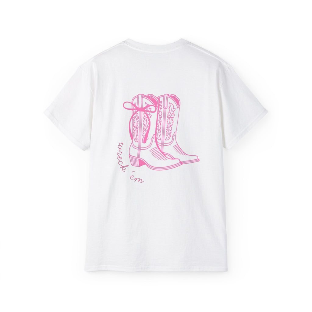 TTU Pink Cowgirl Boots TShirt