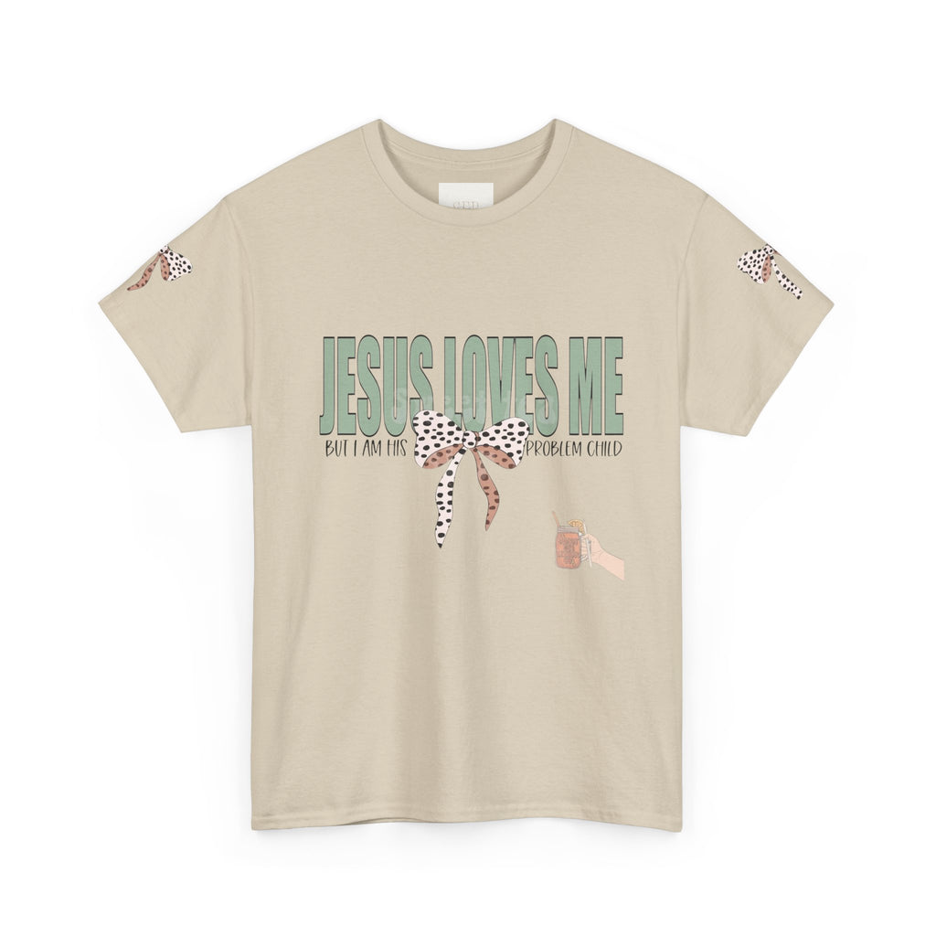 Jesus Loves Me Leopard Bow Tee
