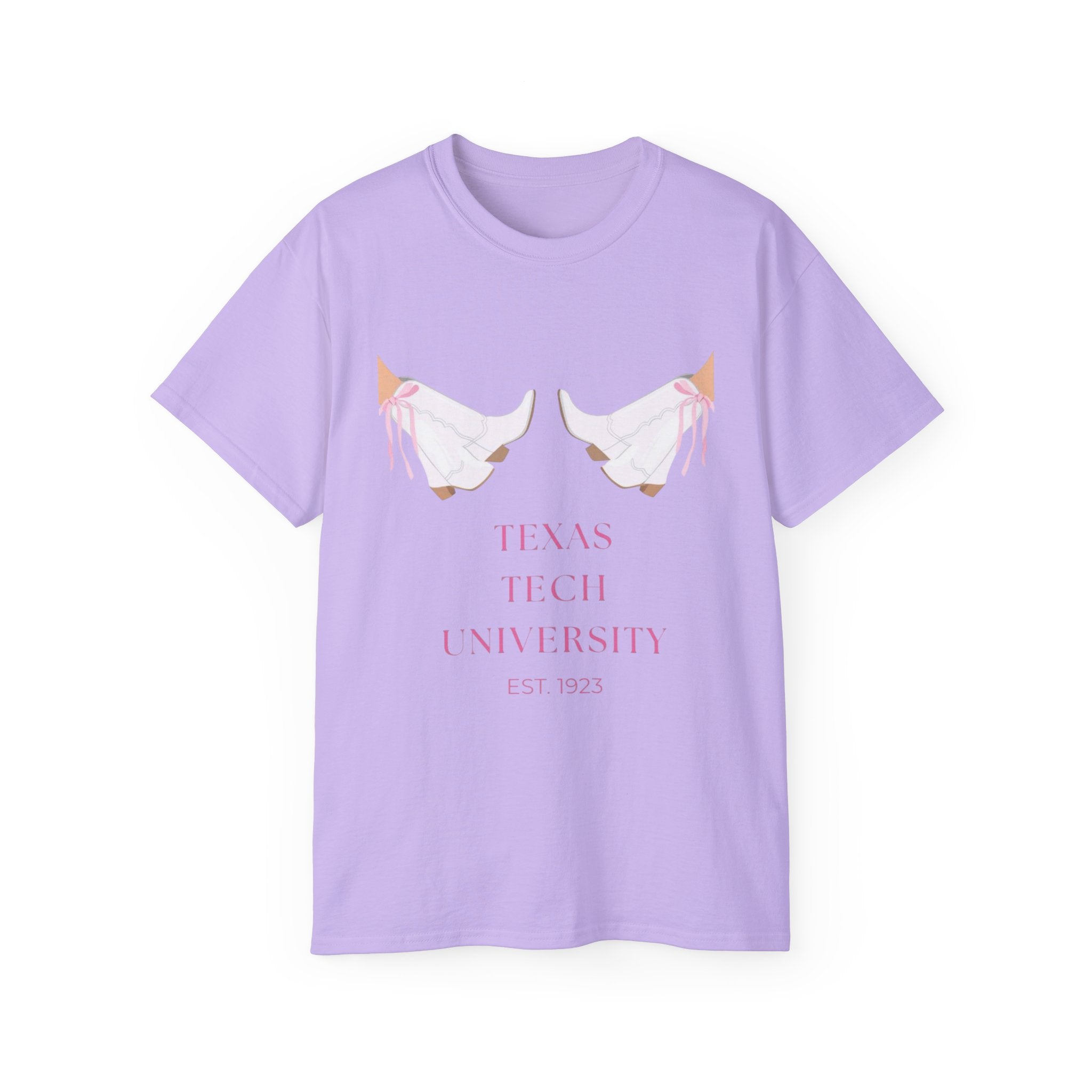 TTU Pink Cowgirl Boots TShirt