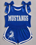 Blue mustang