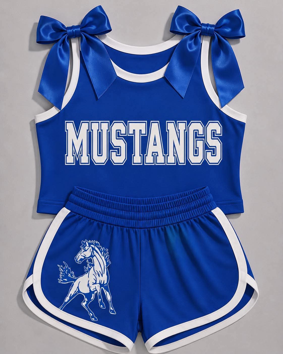 Blue mustang