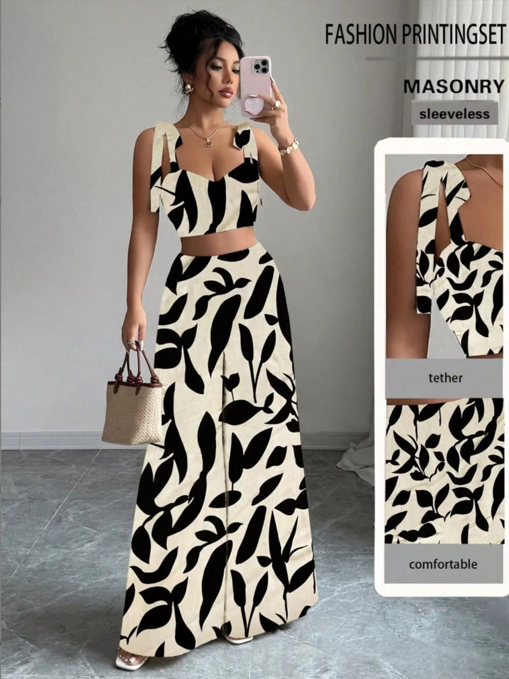Women's Arrival Printed Camisole Set For Summer